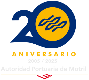 Logotipo del 20 aniversario de la Autoridad Portuaria de Motril